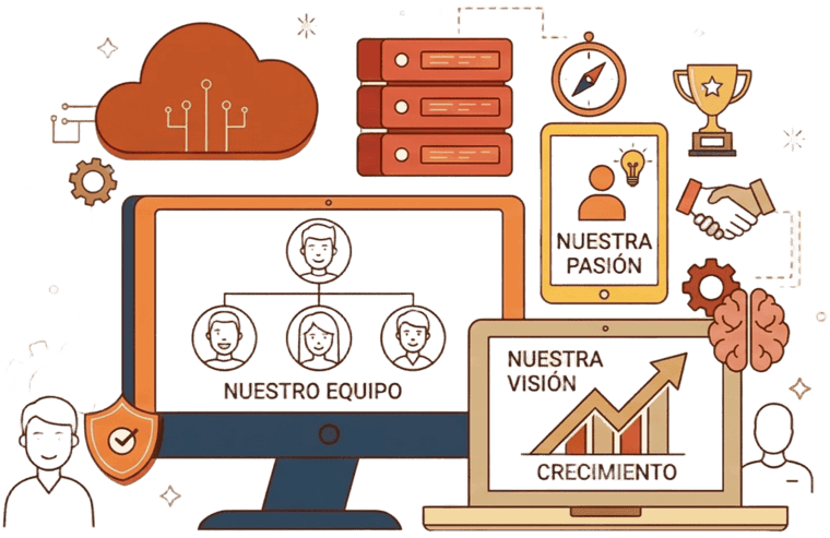 Software development team illustration